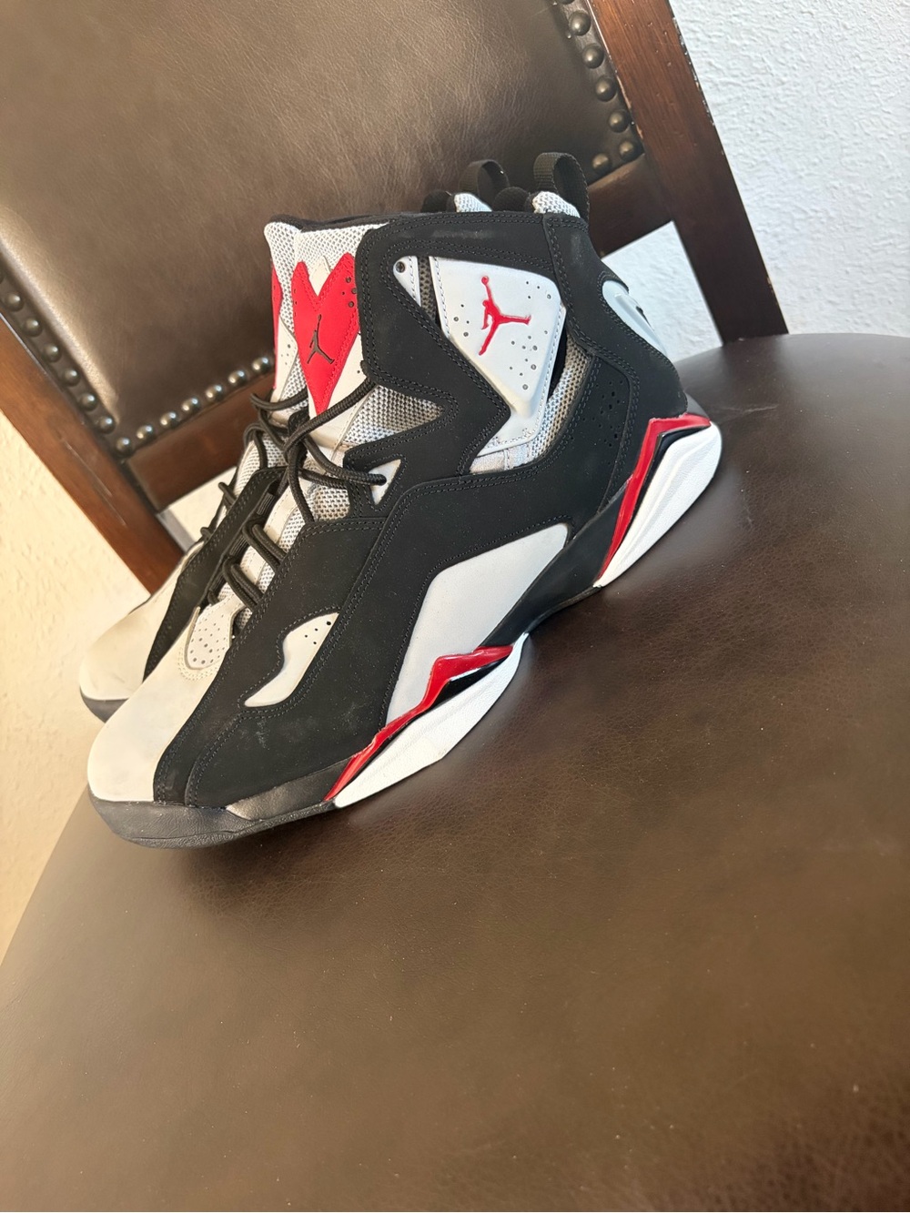Jordan Men's High-Top Sneakers - Black/White/Red